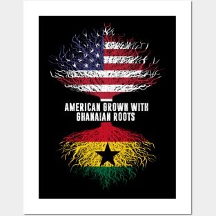 American Grown with Ghanaian Roots USA Flag Posters and Art